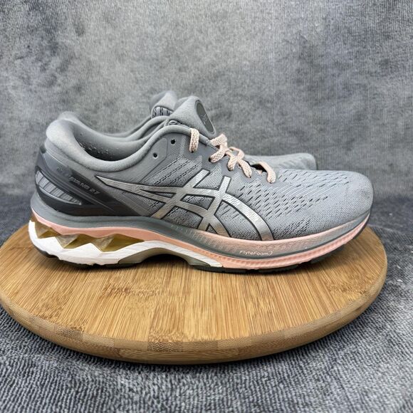Asics Gel Kayano 27 Shoes Womens Size 10 Wide Gray Pink Running Support - Picture 1 of 10